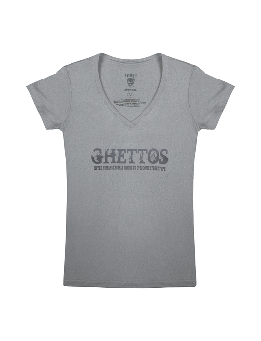 G.H.E.T.T.O.S. ACROSS 2 WOMEN V-NECK