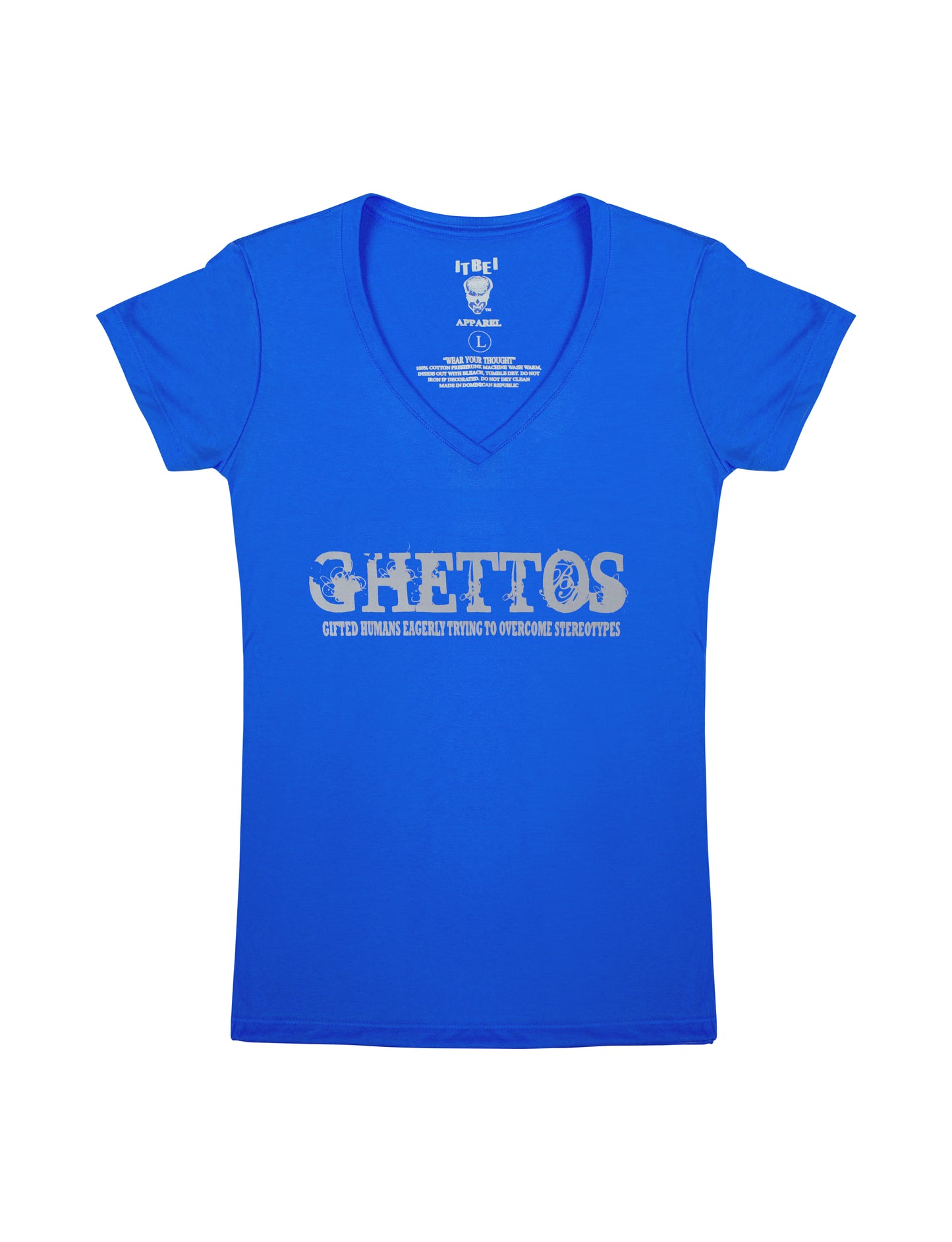 G.H.E.T.T.O.S. ACROSS 2 WOMEN V-NECK