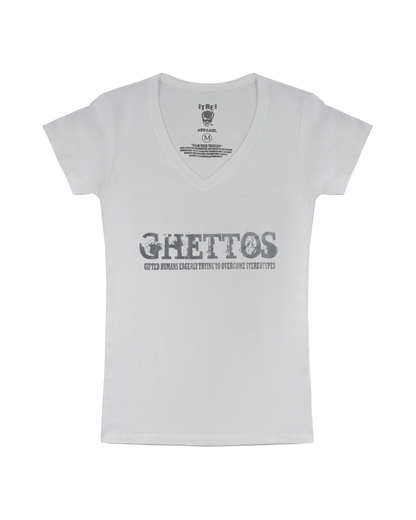 G.H.E.T.T.O.S. ACROSS 2 WOMEN V-NECK