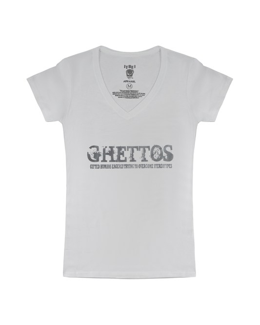 G.H.E.T.T.O.S. ACROSS 2 WOMEN V-NECK